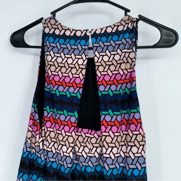NWT Trina Turk Multicolor Geometric Print Dress Mini Casual Size 10 - Picture 5 of 8